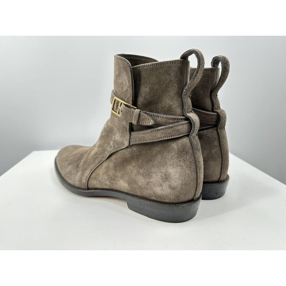 Bally Gray Suede Leather Boots Made In Switzerland Size 11-USA - Picture 2 of 11